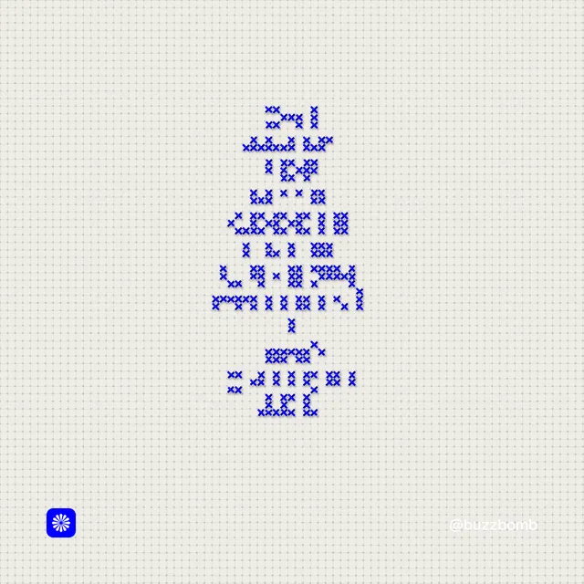 Instagram post for BuzzBomb: "One agent for Meta, Google, TikTok, LinkedIn, Pinterest, X and ChatGPT ads." Stitch style, technique:raster type fx layout, light palette in white, blue.