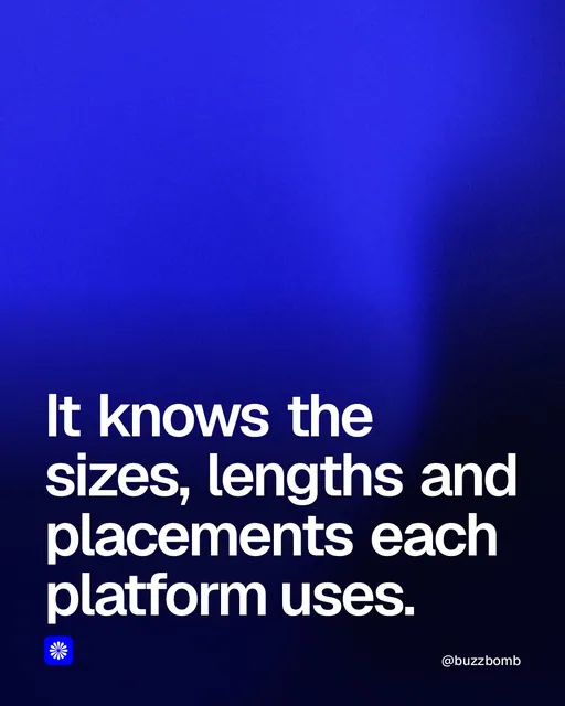 Video for BuzzBomb: "It knows the sizes, lengths and placements each platform uses.". Shader loop, 6.0 s, dark palette.