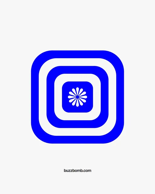 Video for BuzzBomb. Logo motion study, 6.0 s, light palette.