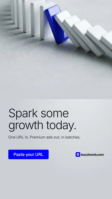 Video for BuzzBomb: "Spark some growth today.". Doc motion loop, 6.0 s, light palette.