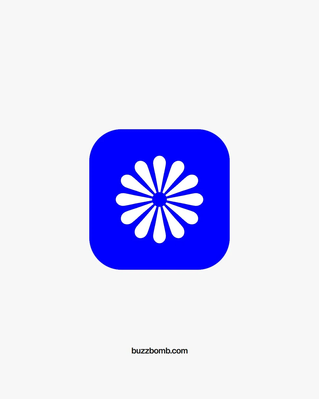 Video for BuzzBomb. Logo motion study, 6.0 s, light palette.