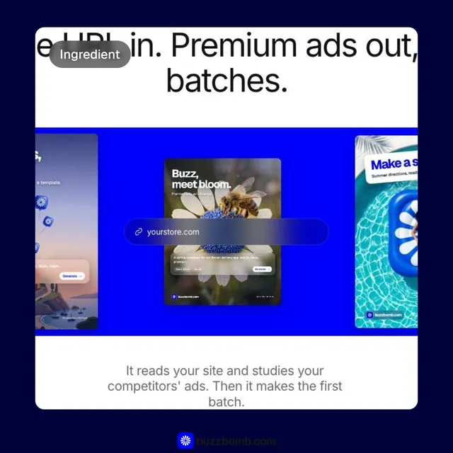 Video for BuzzBomb: "Your continuous premium ads agent.". Before after wipe, 6.0 s, dark palette.