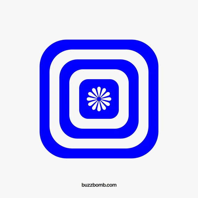 Video for BuzzBomb. Logo motion study, 6.0 s, light palette.