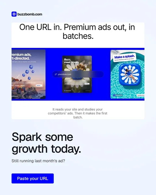 Video for BuzzBomb: "Spark some growth today.". Doc motion loop, 6.0 s, light palette.