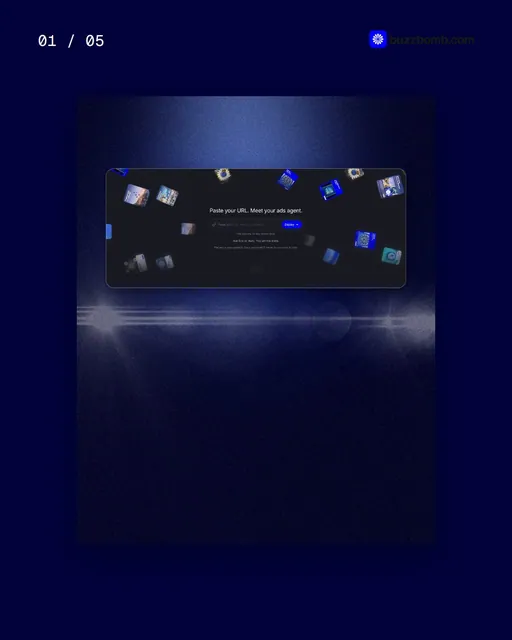Video for BuzzBomb. Ad flipbook, 7.5 s, dark palette.