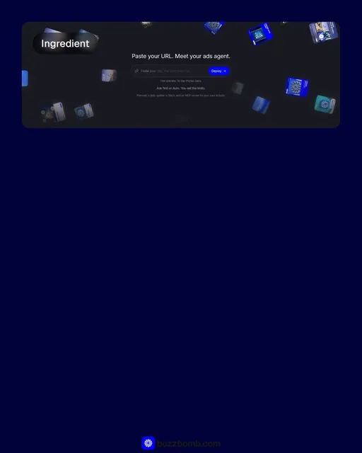 Video for BuzzBomb: "It writes opening lines and first frames, then tests them.". Before after wipe, 6.0 s, dark palette.