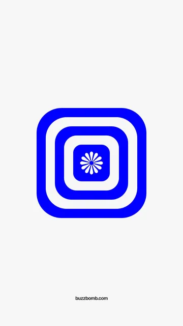 Video for BuzzBomb. Logo motion study, 6.0 s, light palette.