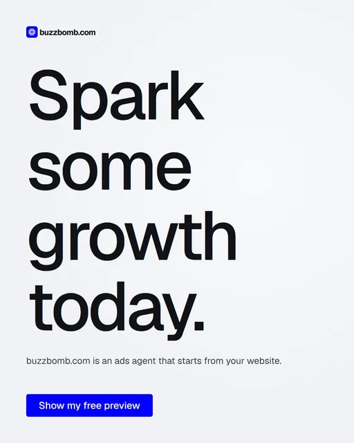 Video for BuzzBomb: "Spark some growth today.". Doc motion loop, 6.0 s, light palette.