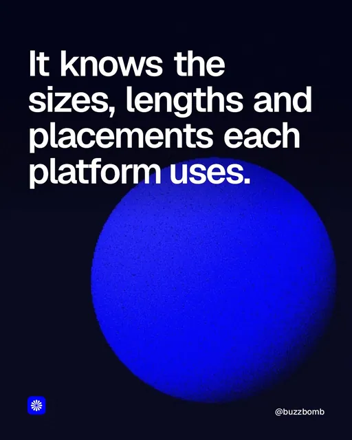 Video for BuzzBomb: "It knows the sizes, lengths and placements each platform uses.". Shader loop, 6.0 s, dark palette.