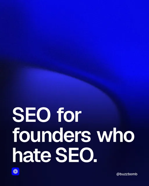 Video for BuzzBomb: "SEO for founders who hate SEO.". Shader loop, 6.0 s, dark palette.