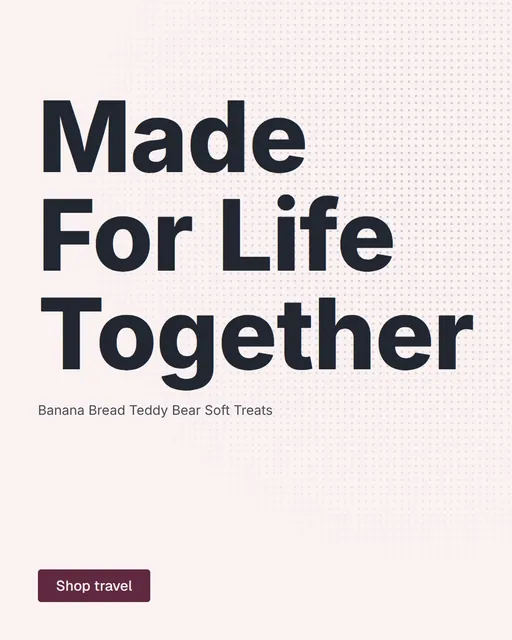 Video for By Teddy: "Made For Life Together". Doc motion loop, 6.0 s, light palette.