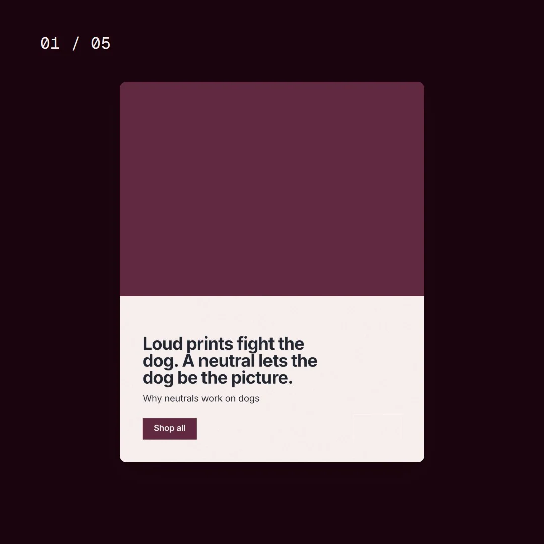 Video for By Teddy. Ad flipbook, 7.5 s, dark palette.