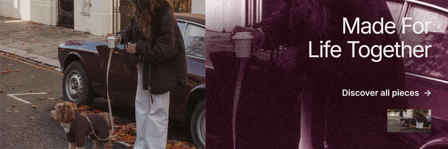 X header for By Teddy: "Made For Life Together". Film still style, right layout, dark palette in grey, black, red.