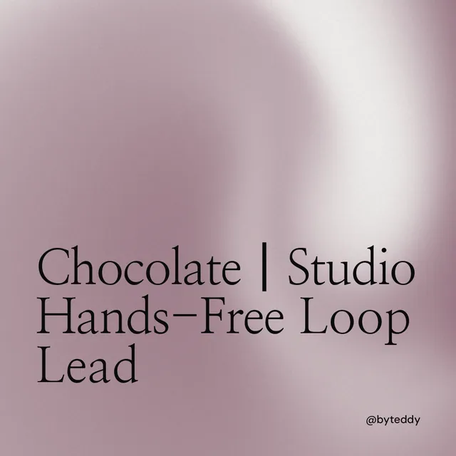 Instagram post for By Teddy: "Chocolate┃Studio Hands-Free Loop Lead". Auto 1x1 style, technique:shader field layout, light palette in grey, white.