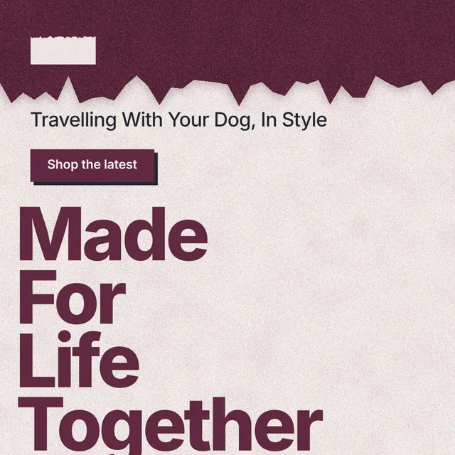 Instagram post for By Teddy: "Made For Life Together". Paper trio style, oversized layout, light palette in pink, red, orange.