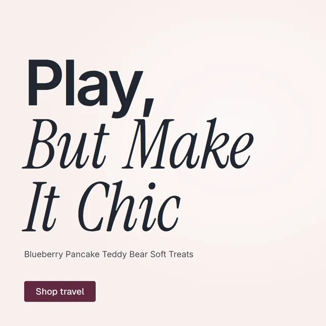 Video for By Teddy: "Play, But Make It Chic". Doc motion loop, 6.0 s, light palette.