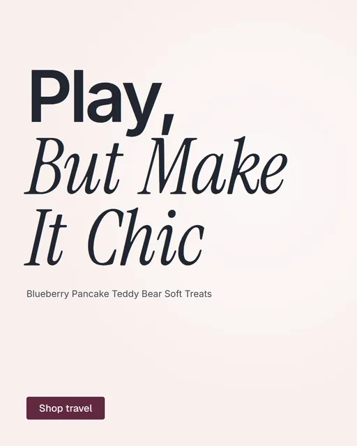 Video for By Teddy: "Play, But Make It Chic". Doc motion loop, 6.0 s, light palette.