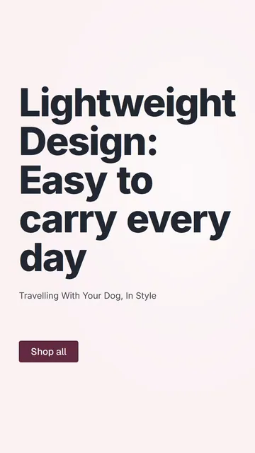 Video for By Teddy: "Lightweight Design: Easy to carry every day". Doc motion loop, 6.0 s, light palette.