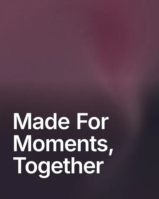 Video for By Teddy: "Made For Moments, Together". Shader loop, 6.0 s, dark palette.