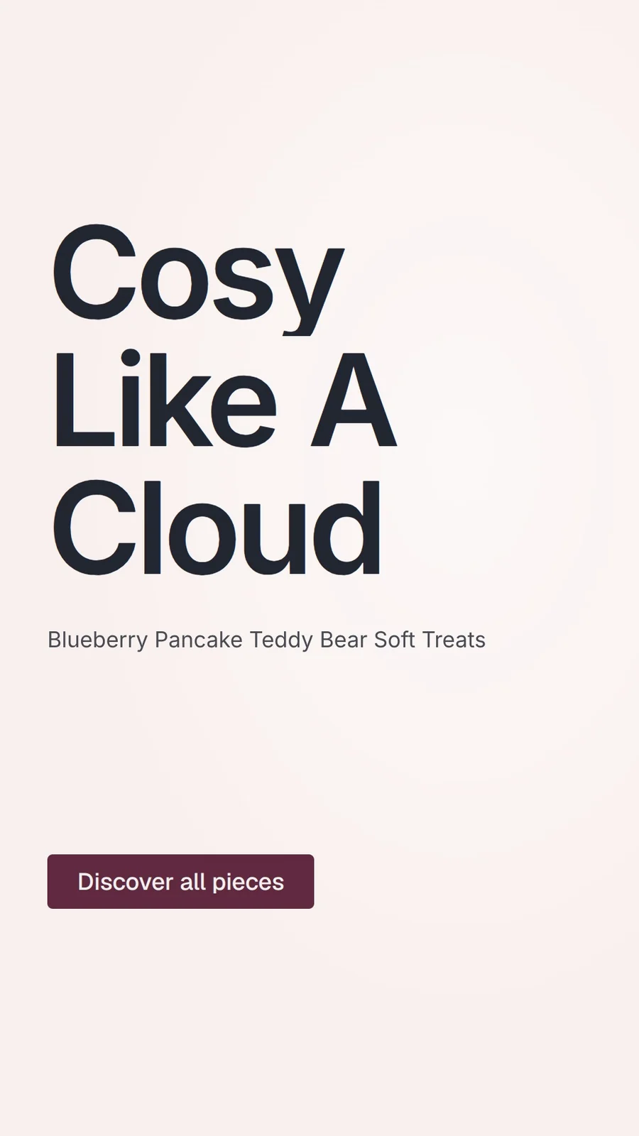 Video for By Teddy: "Cosy Like A Cloud". Doc motion loop, 8.0 s, light palette.