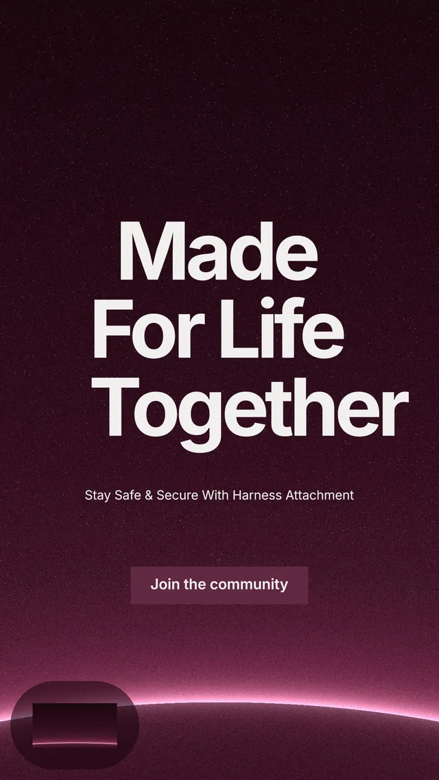 Instagram story for By Teddy: "Made For Life Together". Swiss style, centred layout, dark palette in black, pink, grey.