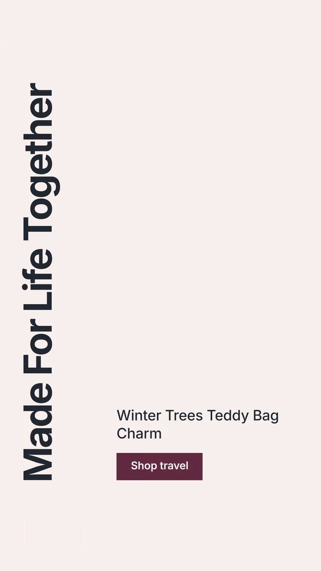 Instagram story for By Teddy: "Made For Life Together". Swiss style, vertical layout, light palette in white.