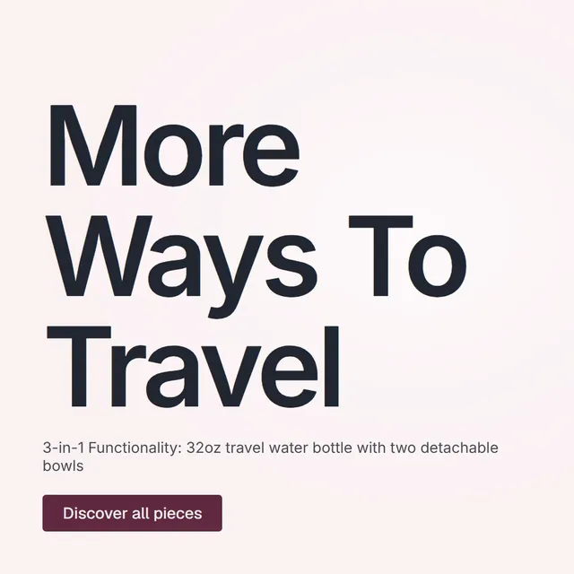 Video for By Teddy: "More Ways To Travel". Doc motion loop, 6.0 s, light palette.