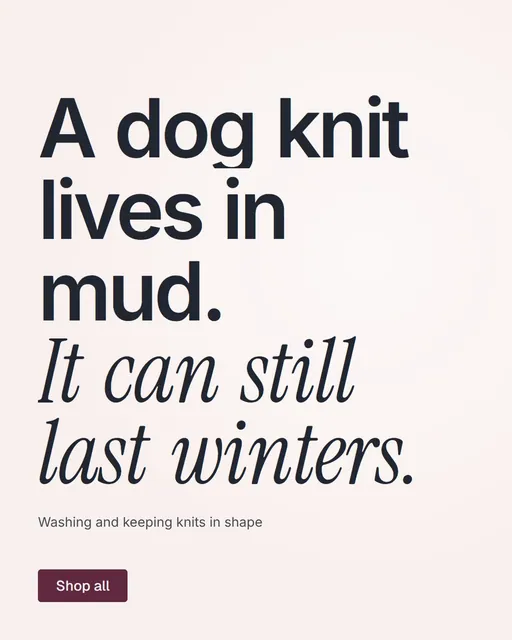 Video for By Teddy: "A dog knit lives in mud. It can still last winters.". Doc motion loop, 7.0 s, light palette.