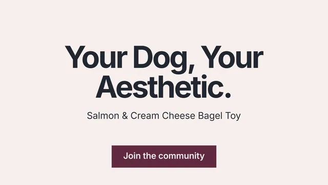 Landscape graphic for By Teddy: "Your Dog, Your Aesthetic." Swiss style, centred layout, light palette in white, grey.
