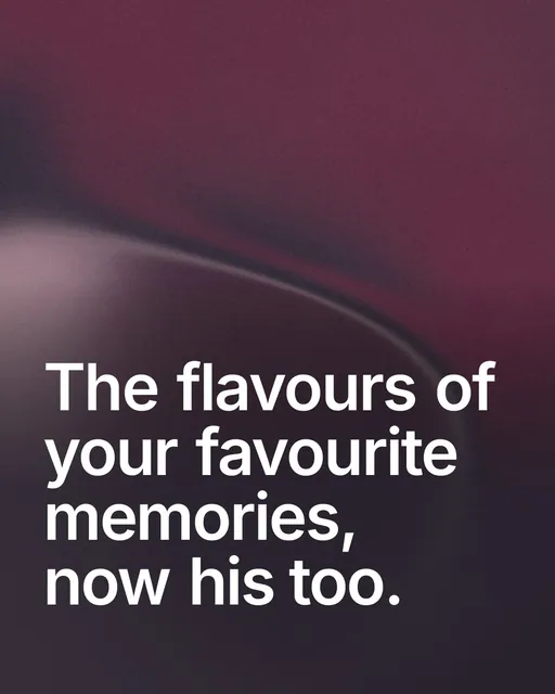 Video for By Teddy: "The flavours of your favourite memories, now his too.". Shader loop, 6.0 s, dark palette.