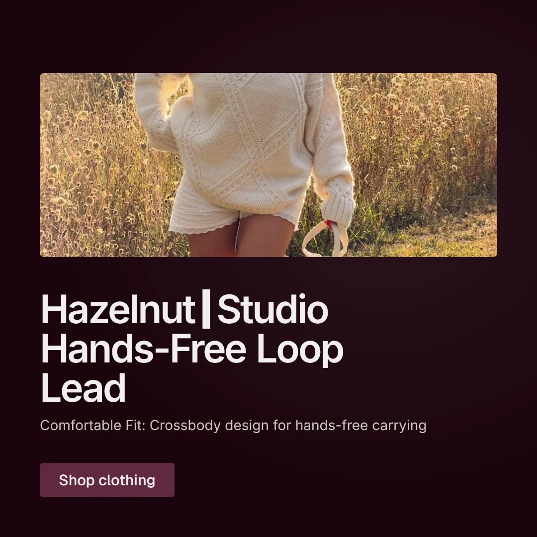 Video for By Teddy: "Hazelnut┃Studio Hands-Free Loop Lead". Doc motion loop, 7.0 s, dark palette.