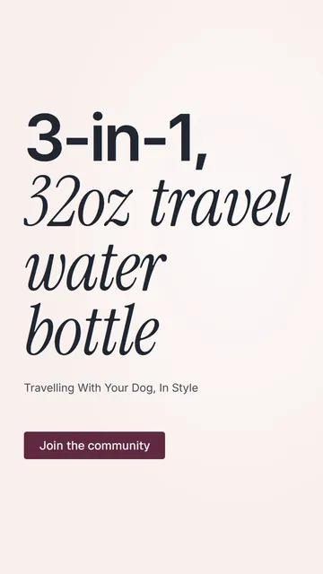 Video for By Teddy: "3-in-1, 32oz travel water bottle". Doc motion loop, 7.0 s, light palette.
