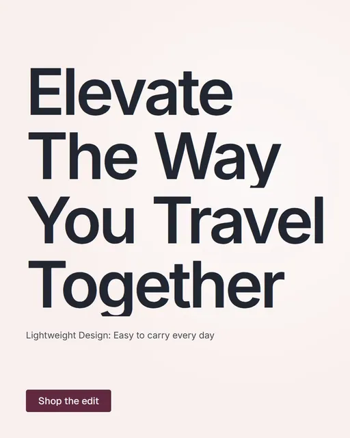 Video for By Teddy: "Elevate The Way You Travel Together". Doc motion loop, 8.0 s, light palette.