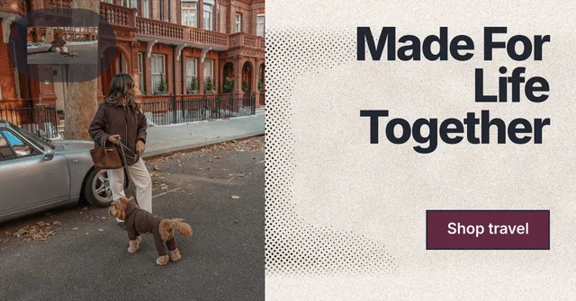 Social ad for By Teddy: "Made For Life Together". Ink sticker style, right layout, light palette in grey, orange, red.