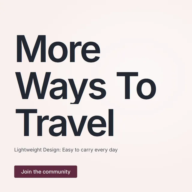 Video for By Teddy: "More Ways To Travel". Doc motion loop, 7.0 s, light palette.