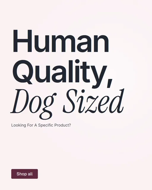 Video for By Teddy: "Human Quality, Dog Sized". Doc motion loop, 6.0 s, light palette.