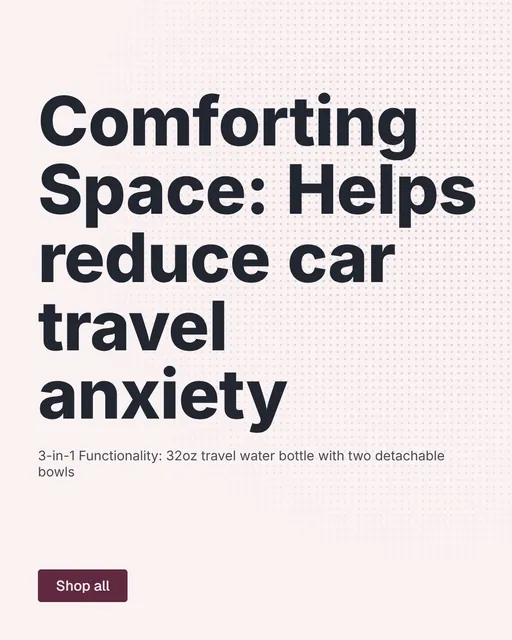 Video for By Teddy: "Comforting Space: Helps reduce car travel anxiety". Doc motion loop, 6.0 s, light palette.