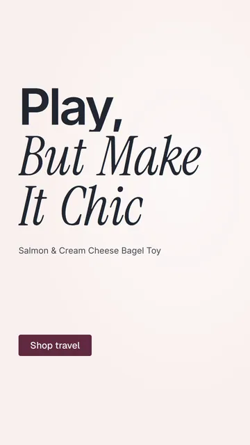 Video for By Teddy: "Play, But Make It Chic". Doc motion loop, 7.0 s, light palette.