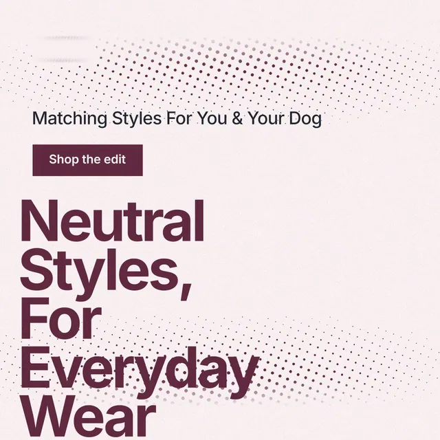 Instagram post for By Teddy: "Neutral Styles, For Everyday Wear". Swiss style, oversized layout, light palette in white, grey.