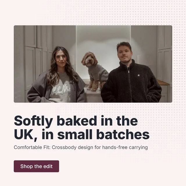Video for By Teddy: "Softly baked in the UK, in small batches". Doc motion loop, 6.0 s, light palette.
