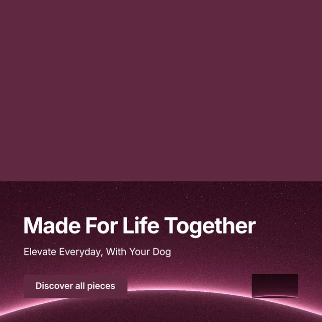 Instagram post for By Teddy: "Made For Life Together". Swiss style, bottom layout, dark palette in red, pink.