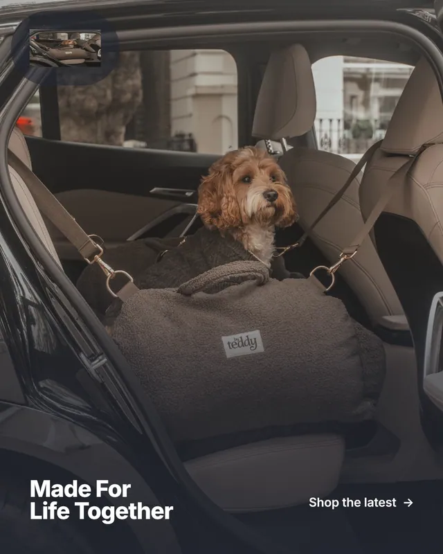 Instagram portrait post for By Teddy: "Made For Life Together". Paper trio style, image led layout, dark palette in grey, black.