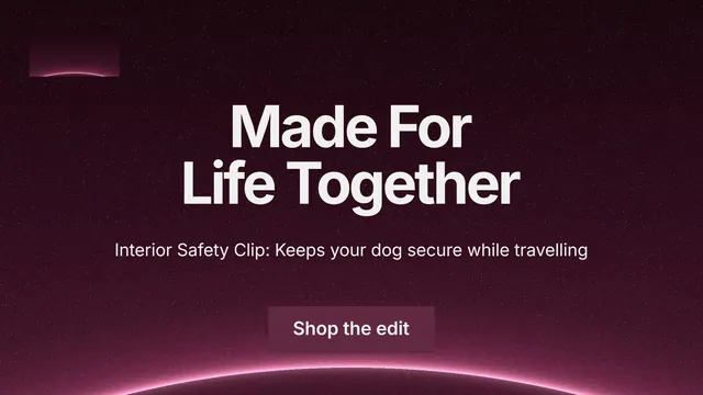 Landscape graphic for By Teddy: "Made For Life Together". Swiss style, centred layout, dark palette in black, pink, grey.