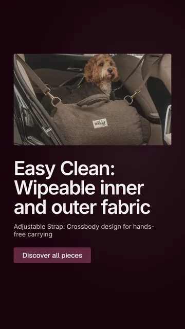 Video for By Teddy: "Easy Clean: Wipeable inner and outer fabric". Doc motion loop, 6.0 s, dark palette.