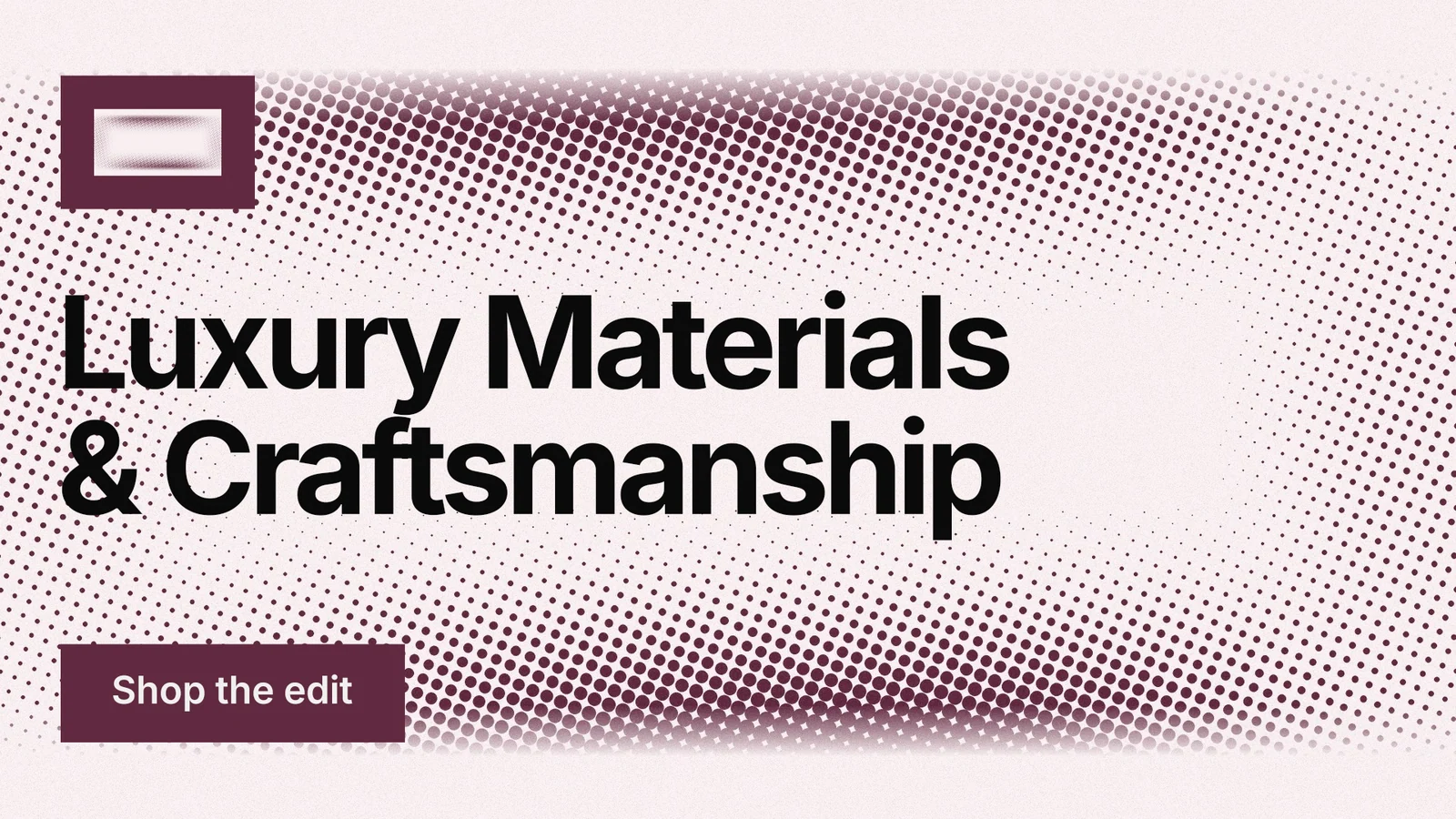Landscape graphic for By Teddy: "Luxury Materials & Craftsmanship". Swiss style, announce layout, light palette in red, white, grey.