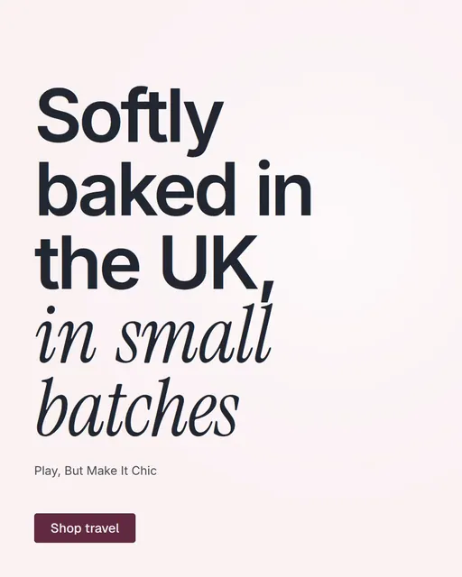 Video for By Teddy: "Softly baked in the UK, in small batches". Doc motion loop, 6.0 s, light palette.