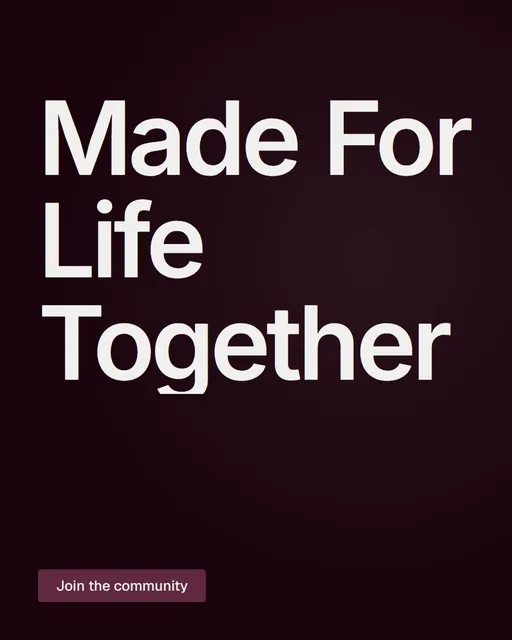 Video for By Teddy: "Made For Life Together". Doc motion loop, 7.0 s, dark palette.