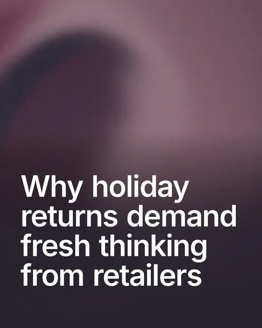 Video for By Teddy: "Why holiday returns demand fresh thinking from retailers". Shader loop, 6.0 s, dark palette.