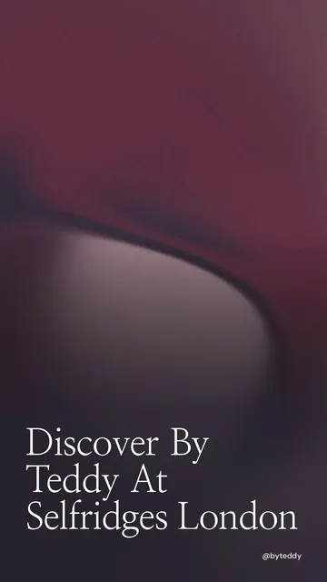 Video for By Teddy: "Discover By Teddy At Selfridges London". Shader loop, 6.0 s, dark palette.
