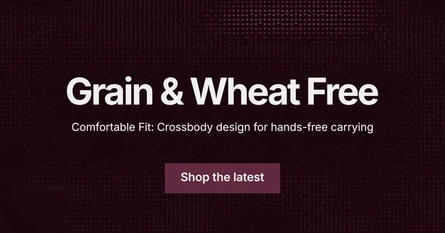 Social ad for By Teddy: "Grain & Wheat Free". Swiss style, centred layout, dark palette in black, grey.